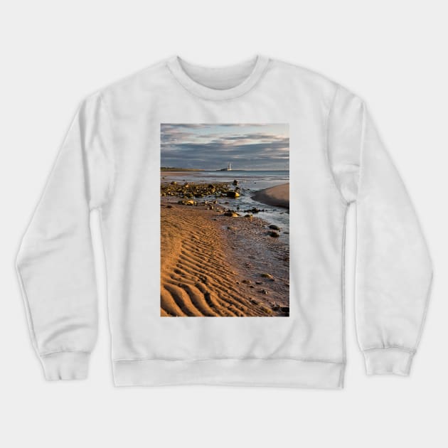 Whitley Bay beach Crewneck Sweatshirt by Violaman